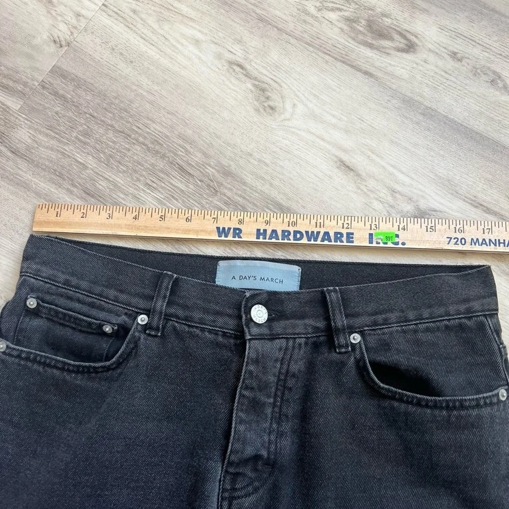 A Day’s March Washed Black Straight Leg Jeans